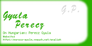 gyula perecz business card